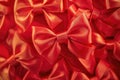 A high-quality image of a collection of bright red bows, suitable for use in various contexts such as gift wrapping Royalty Free Stock Photo