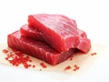 Succulent Tuna Fillet: A Masterpiece of Culinary Art on a White Canvas