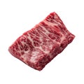 A high-quality image of a fresh, marbled beef steak isolated on a transparent white background. Royalty Free Stock Photo