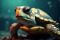A high quality image portrays a green turtle, symbol of wisdom