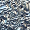 Abstract Silver Liquid Metal Texture Background, AI Generated Royalty Free Stock Photo