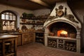 High-quality Italian kitchen oven. Generate Ai