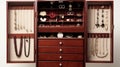 High Quality Jewelry Armoire With Various Jewelry Items