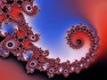 High Quality 4k Render Of Spiral Fractal Art Wallpaper. High Res Abstract Form Texture Pattern.