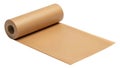 High-quality kraft paper roll unrolled for packaging and crafting uses Royalty Free Stock Photo