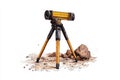A highquality level surveying instrument on a tripod ideal for construction and engineering projects Royalty Free Stock Photo