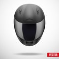 High quality light gray motorcycle helmet vector