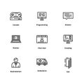 9 user interface line icons