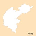 High Quality map of Ahafo is a region of Ghana Royalty Free Stock Photo