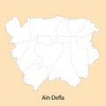 High Quality map of Ain Defla is a province of Algeria Royalty Free Stock Photo