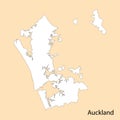 High Quality map of Auckland is a region of New Zealand