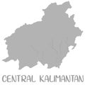 High Quality map of central kalimantan is a province of Indonesia