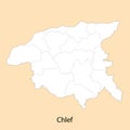 High Quality map of Chlef is a province of Algeria Royalty Free Stock Photo