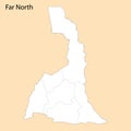 High Quality map of Far North is a province of Cameroon Royalty Free Stock Photo