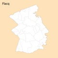 High Quality map of Flacq is a region of Mauritius Royalty Free Stock Photo