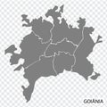 High Quality map of Goiania is a city Brazil, with borders of the districts. Map of Goiania