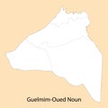 High Quality map of Guelmim-Oued Noun is a province of Morocco Royalty Free Stock Photo