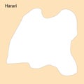 High Quality map of Harari is a region of Ethiopia