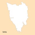 High Quality map of Istria is a region of Croatia Royalty Free Stock Photo