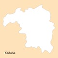 High Quality map of Kaduna is a region of Nigeria