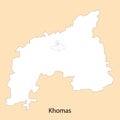 High Quality map of Khomas is a region of Namibia Royalty Free Stock Photo