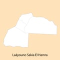 High Quality map of Laayoune-Sakia El Hamra is a province of Mor