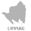 High Quality map of lampung is a province of Indonesia