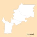 High Quality map of Lomami is a region of DR Congo Royalty Free Stock Photo