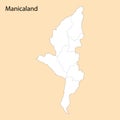 High Quality map of Manicaland is a region of Zimbabwe