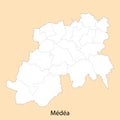 High Quality map of Medea is a province of Algeria