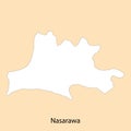 High Quality map of Nasarawa is a region of Nigeria Royalty Free Stock Photo