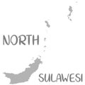 High Quality map of north sulawesi is a province of Indonesia