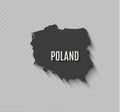 High quality map of Poland with borders of the regions. Royalty Free Stock Photo