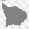 High Quality map is a province of Peru