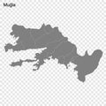 High Quality map is a province of Turkey Royalty Free Stock Photo