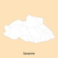 High Quality map of Savanne is a region of Mauritius