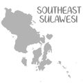 High Quality map of southeast sulawesi is a province of Indonesia