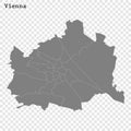 High Quality map is a state of Austria Royalty Free Stock Photo