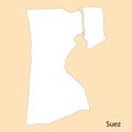 High Quality map of Suez is a region of Egypt