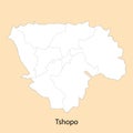 High Quality map of Tshopo is a region of DR Congo Royalty Free Stock Photo