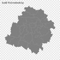 High Quality map of  Voivodeship of Poland Royalty Free Stock Photo