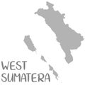High Quality map of west sumatera is a province of Indonesia