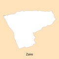 High Quality map of Zaire is a region of Angola