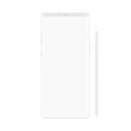 High quality new version of soft clean white elegant note smartphone with blank white screen. Realistic vector mockup Royalty Free Stock Photo