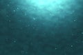 High quality perfectly seamless loop of deep blue ocean waves from underwater background with micro particles flowing
