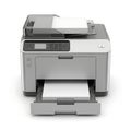 High quality photo of modern multifunction printer with open paper tray Royalty Free Stock Photo