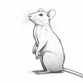 Realistic Illustration Of Rat Standing On Left Leg