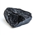 High quality photo of shungite stone isolated on white background. Royalty Free Stock Photo