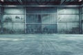 High Quality Picture of Industrial Building with Security Door and Empty Space Royalty Free Stock Photo