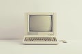 High Quality Picture of Retro Computer Icon Isolated Royalty Free Stock Photo